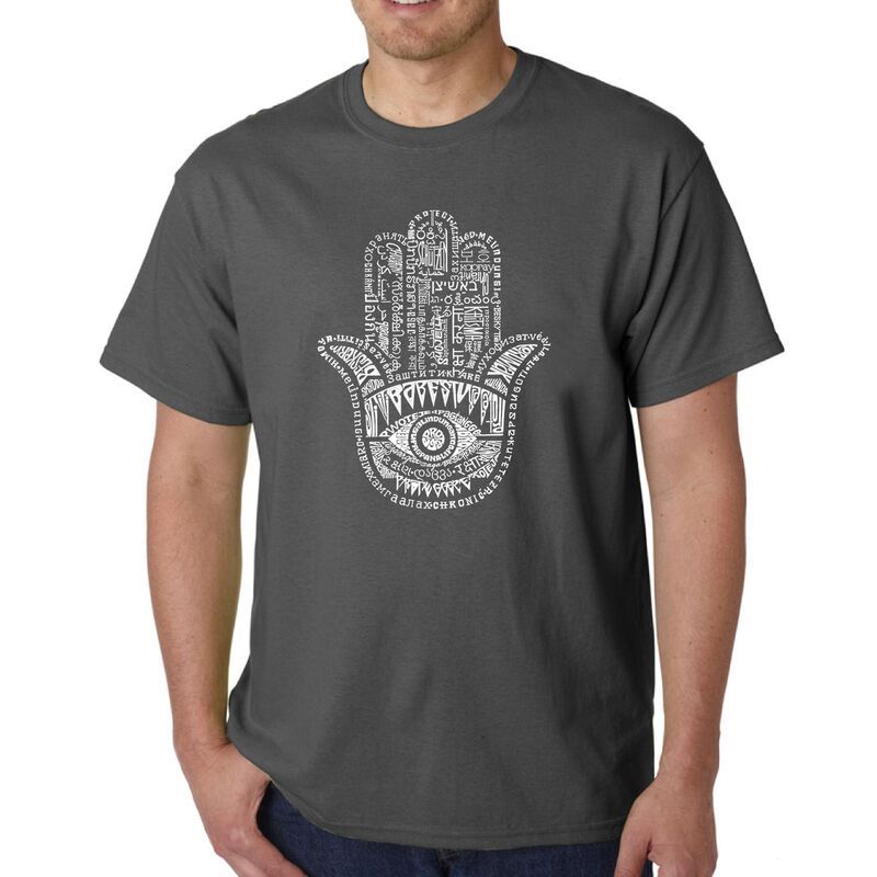 エルエーポップアート レディース トップス Tシャツ LA Pop Art Hamsa Mens Word Artshirt Grey グレー