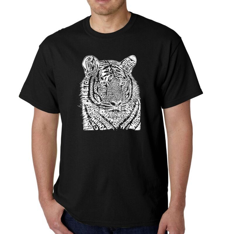 エルエーポップアート レディース トップス Tシャツ LA Pop Art Big Cats Mens Word Artshirt Black ブラック