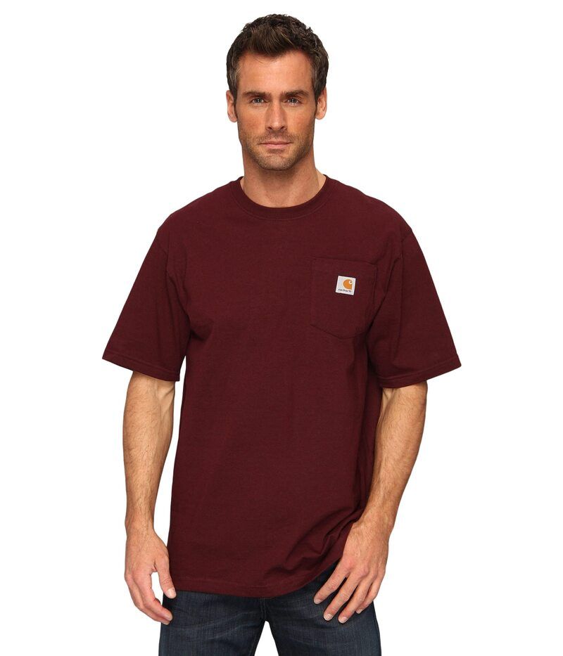 カーハート メンズ トップス シャツ Carhartt Loose Fit Heavyweight Short Sleeve PocketShirt Port