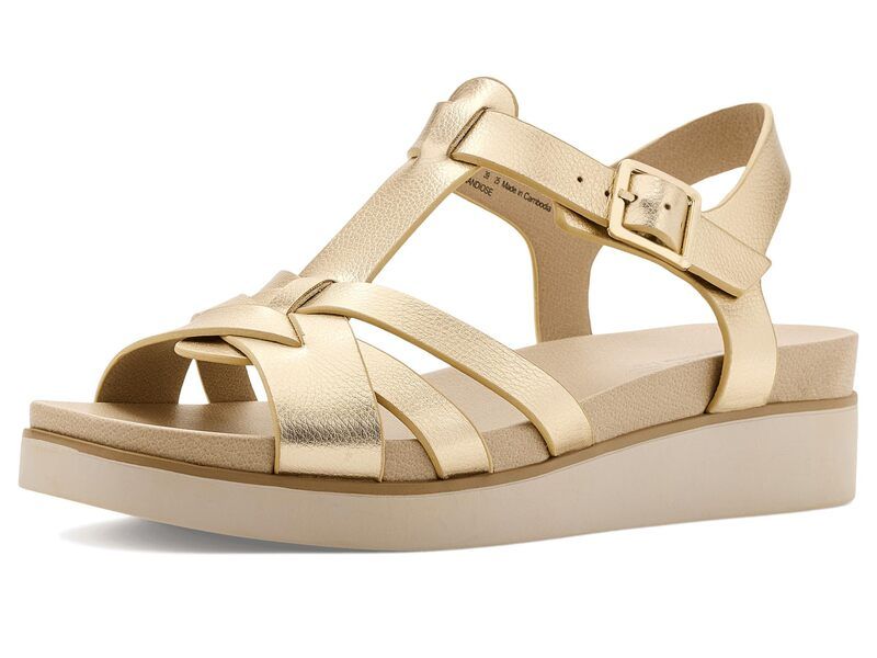 ライフストライド レディース シューズ ヒール サンダル LifeStride Grandiose Strappy Sandals Gold ゴールド