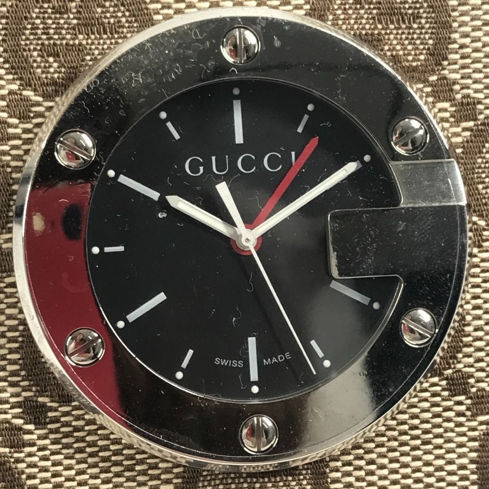 グッチ GUCCI トラベルクロック  YC200001 GG インテリア 置き時計 置時計 GGキャンバス/レザー ベージュ GUCCI グッチ 置時計 トラベルクロック YC200001 GGキャンバス/レザー