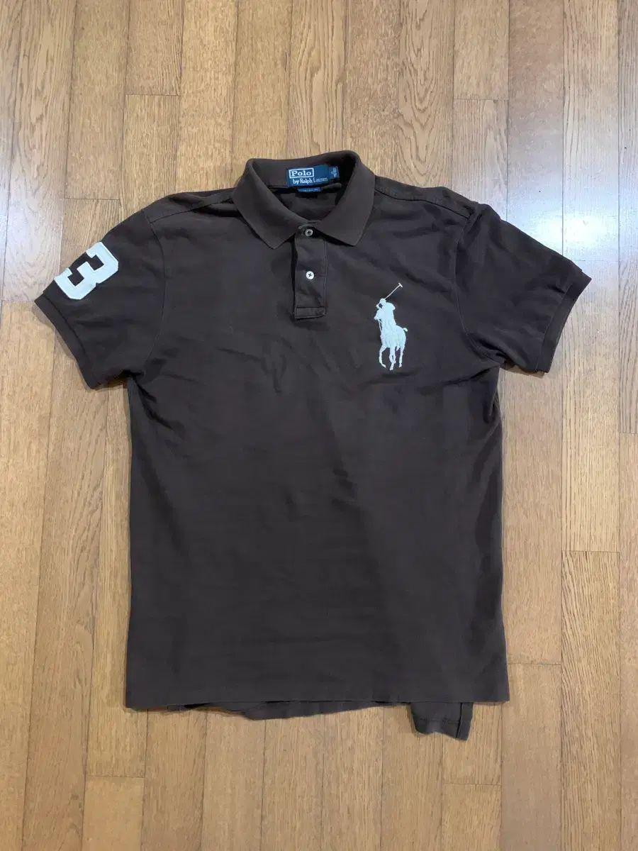 ポロラルフローレン ブラウン ビックポニー 半袖 カラーTシャツ