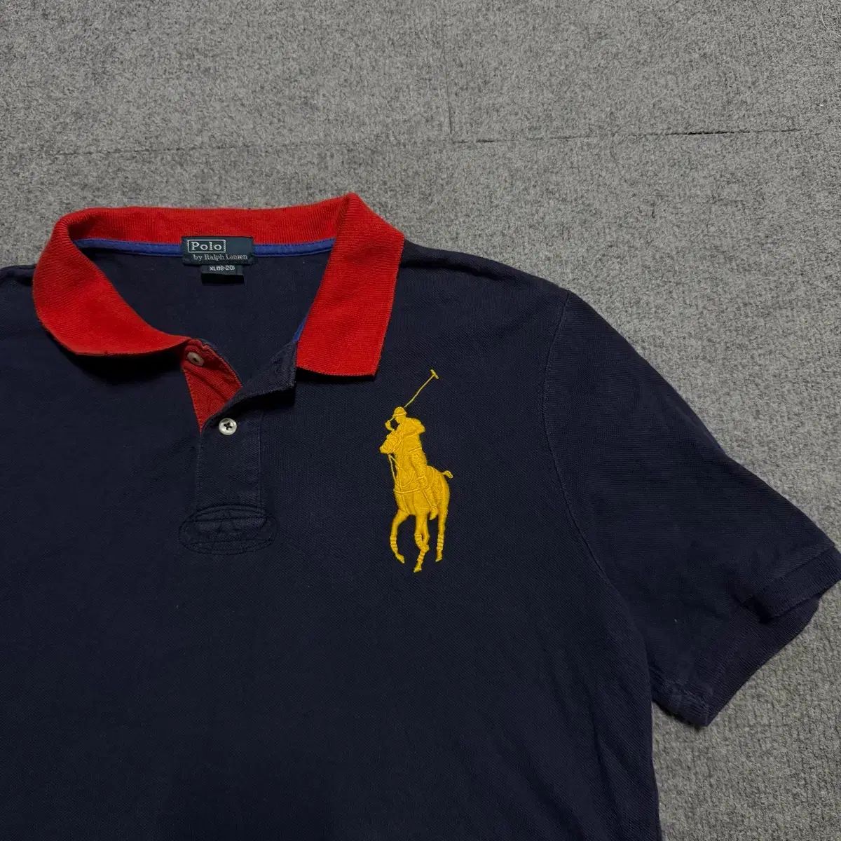 POLO RALPH LAUREN ビックポニー ネイビー pk カラーTシャツ XL