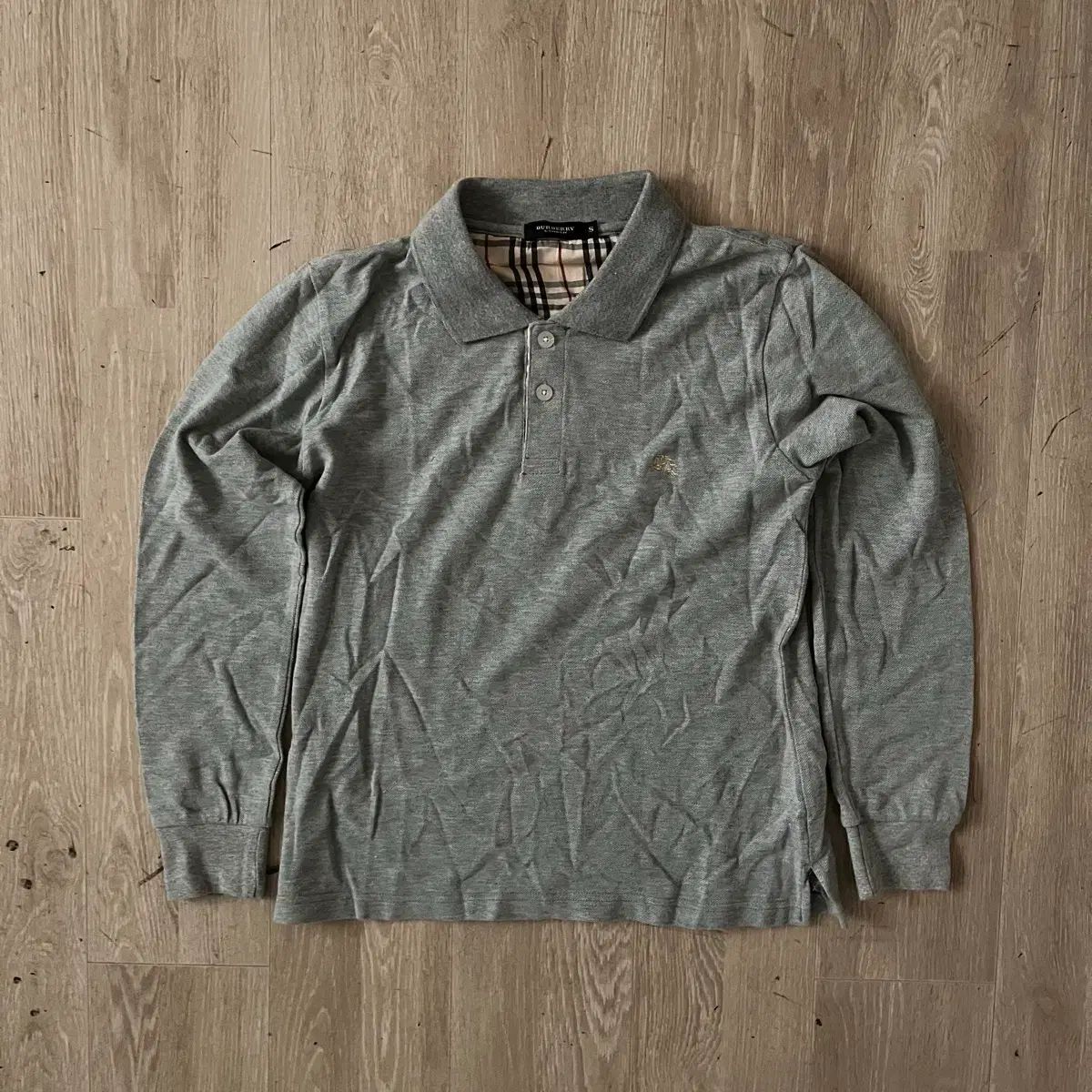 バーバリー ロンドン 長袖 ポロ カラーTシャツ S/90