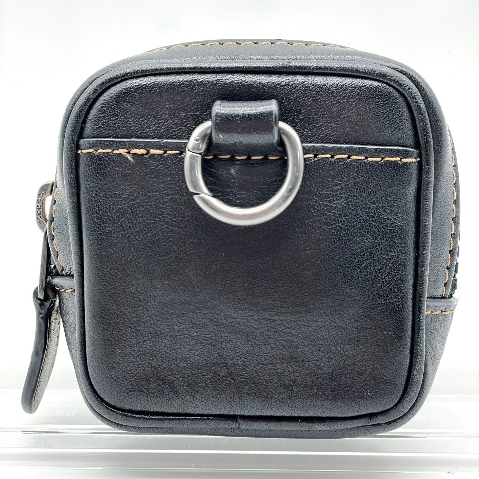 コーチ COACH ミニポーチ レザー ブラック 黒 小物入れ マルチケース 