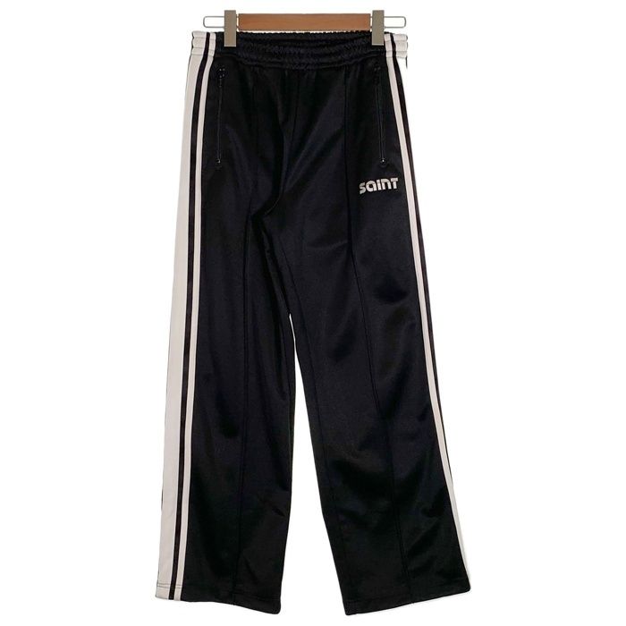 SAINT MICHAEL セントマイケル 24AW TRACK PANTS トラック パンツ ブラック ホワイト SM-YS1-0000-074 Size S