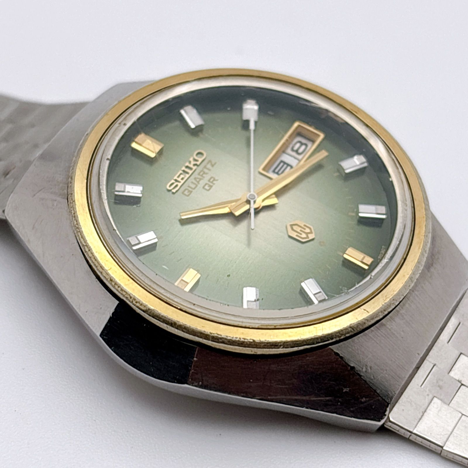 SEIKO 3863-7020 クォーツ デイデイト 純正ブレス 新品電池交換済 稼働品 メンズ腕時計 304