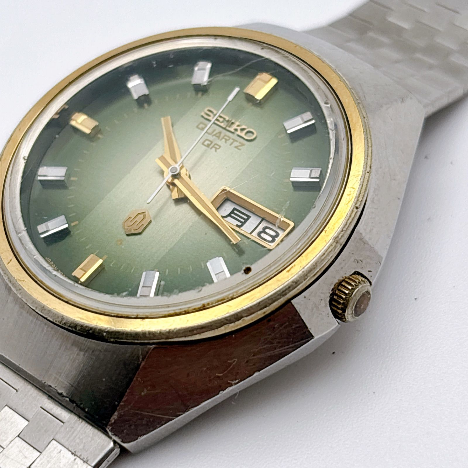 SEIKO 3863-7020 クォーツ デイデイト 純正ブレス 新品電池交換済 稼働品 メンズ腕時計 304