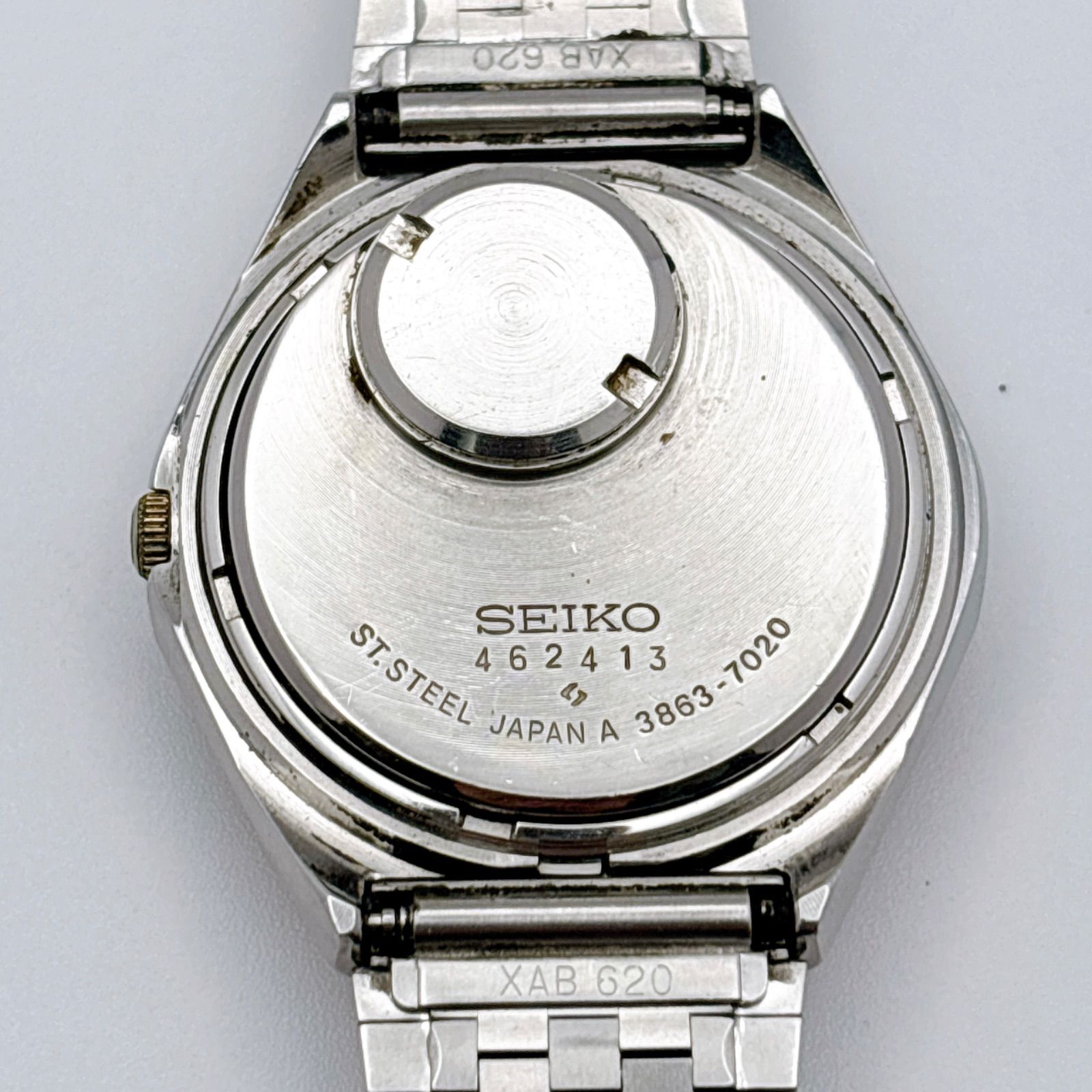SEIKO 3863-7020 クォーツ デイデイト 純正ブレス 新品電池交換済 稼働品 メンズ腕時計 304