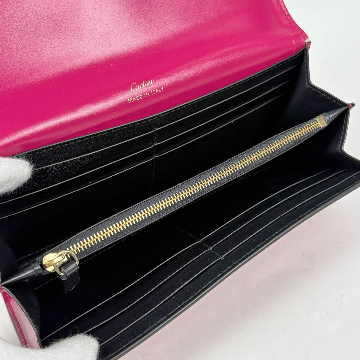 カルティエ CARTIER C ドゥ カルティエ 二つ折り 長財布 ドゥーブルC レザー ピンク レディース 【中古】 カルティエ CARTIER C ドゥ カルティエ 二つ折り 長財布 ドゥーブルC レザー ピンク レディース 【中古】