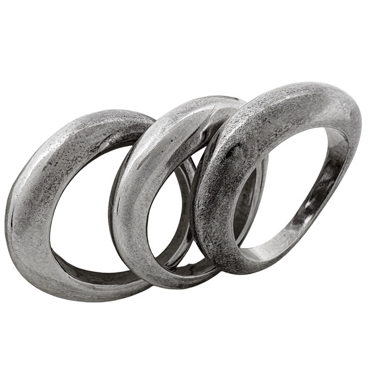 シャネル CHANEL 3連 リング 指輪 10号 シルバー925 シルバー レディース 【中古】