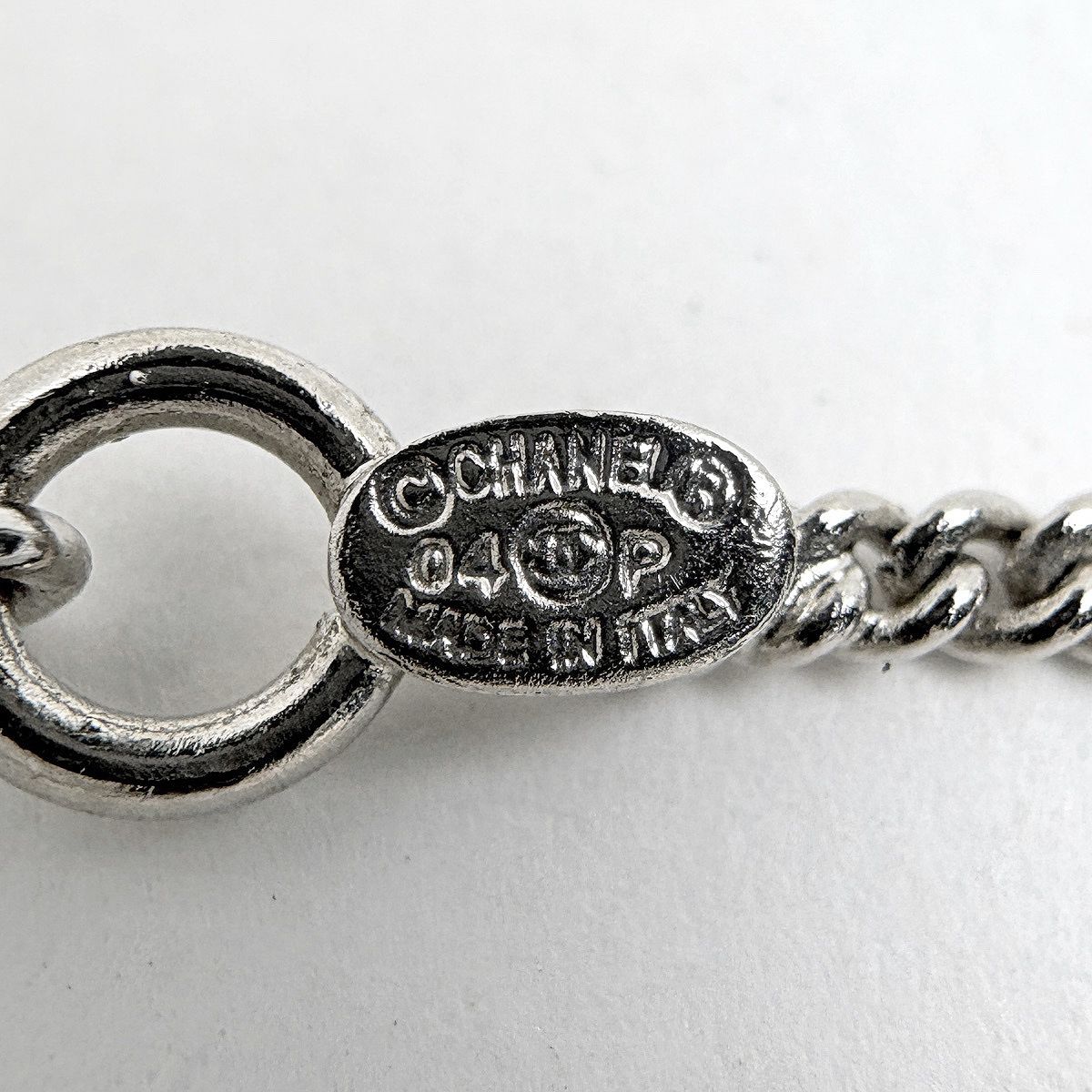 シャネル CHANEL ココマーク ネックレス ハート シルバーメッキ ピンク レッド レディース 【中古】