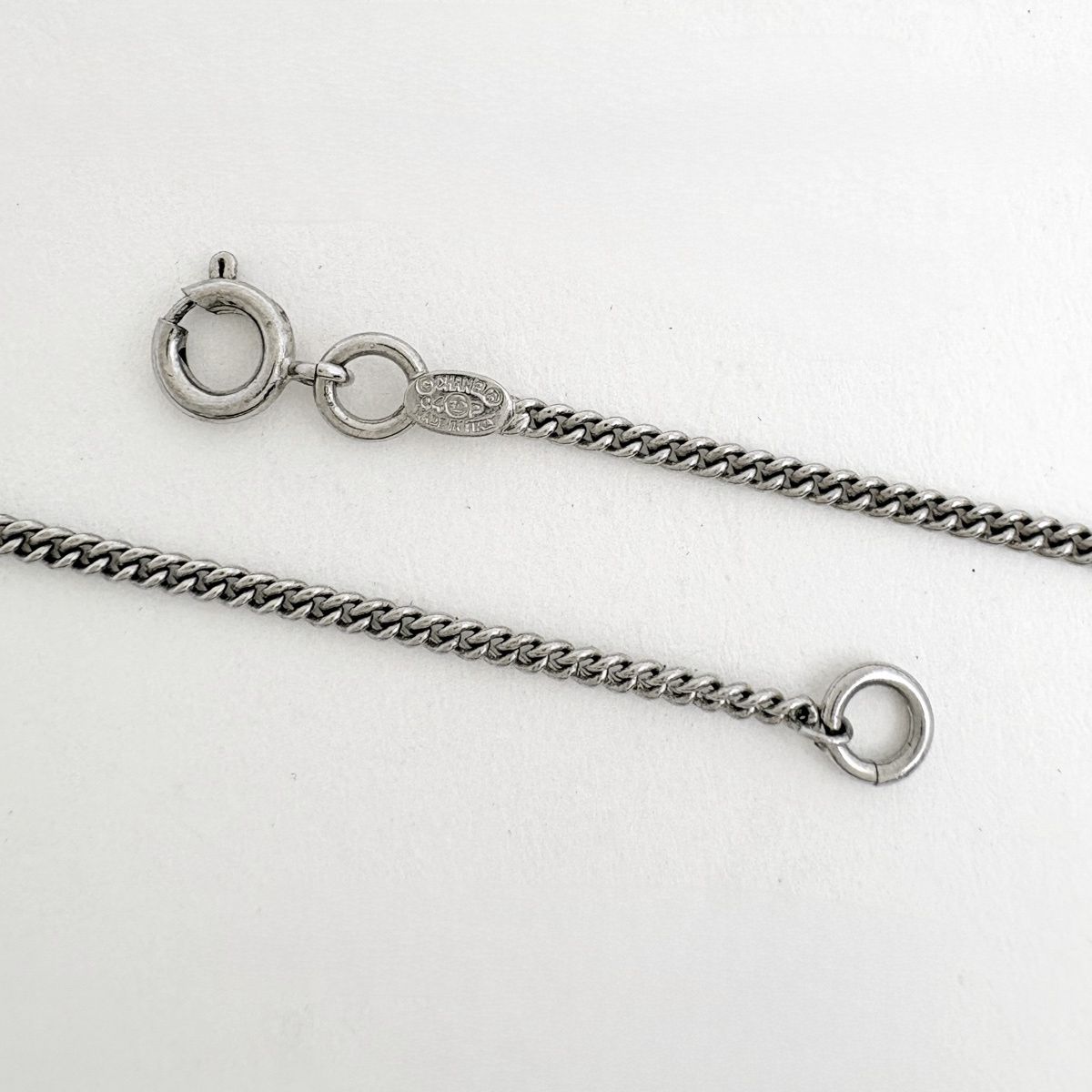 シャネル CHANEL ココマーク ネックレス ハート シルバーメッキ ピンク レッド レディース 【中古】