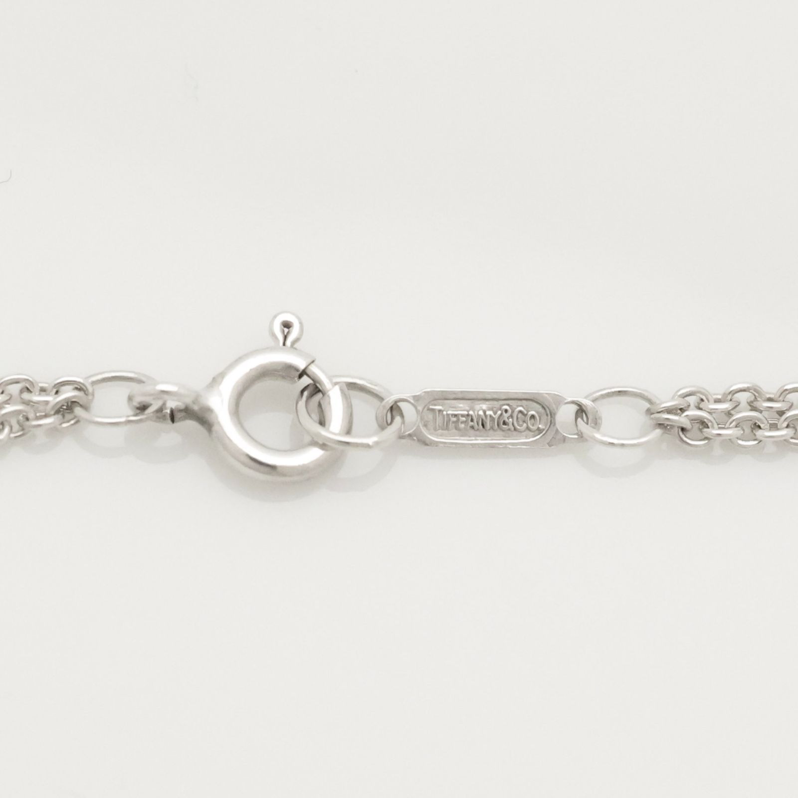 【美品】ティファニー TIFFANY&Co. インフィニティ ダブル チェーン ネックレス AG925