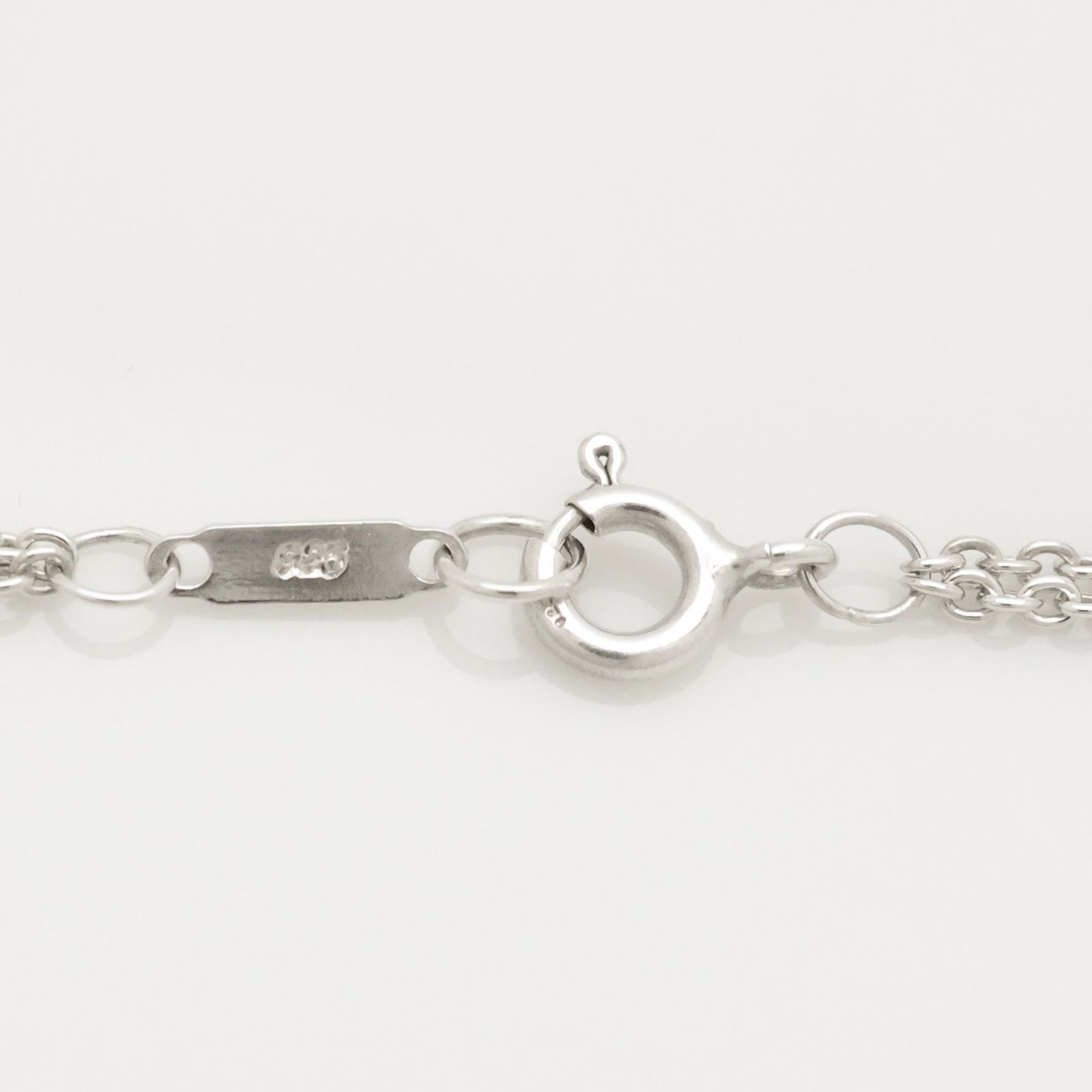 【美品】ティファニー TIFFANY&Co. インフィニティ ダブル チェーン ネックレス AG925