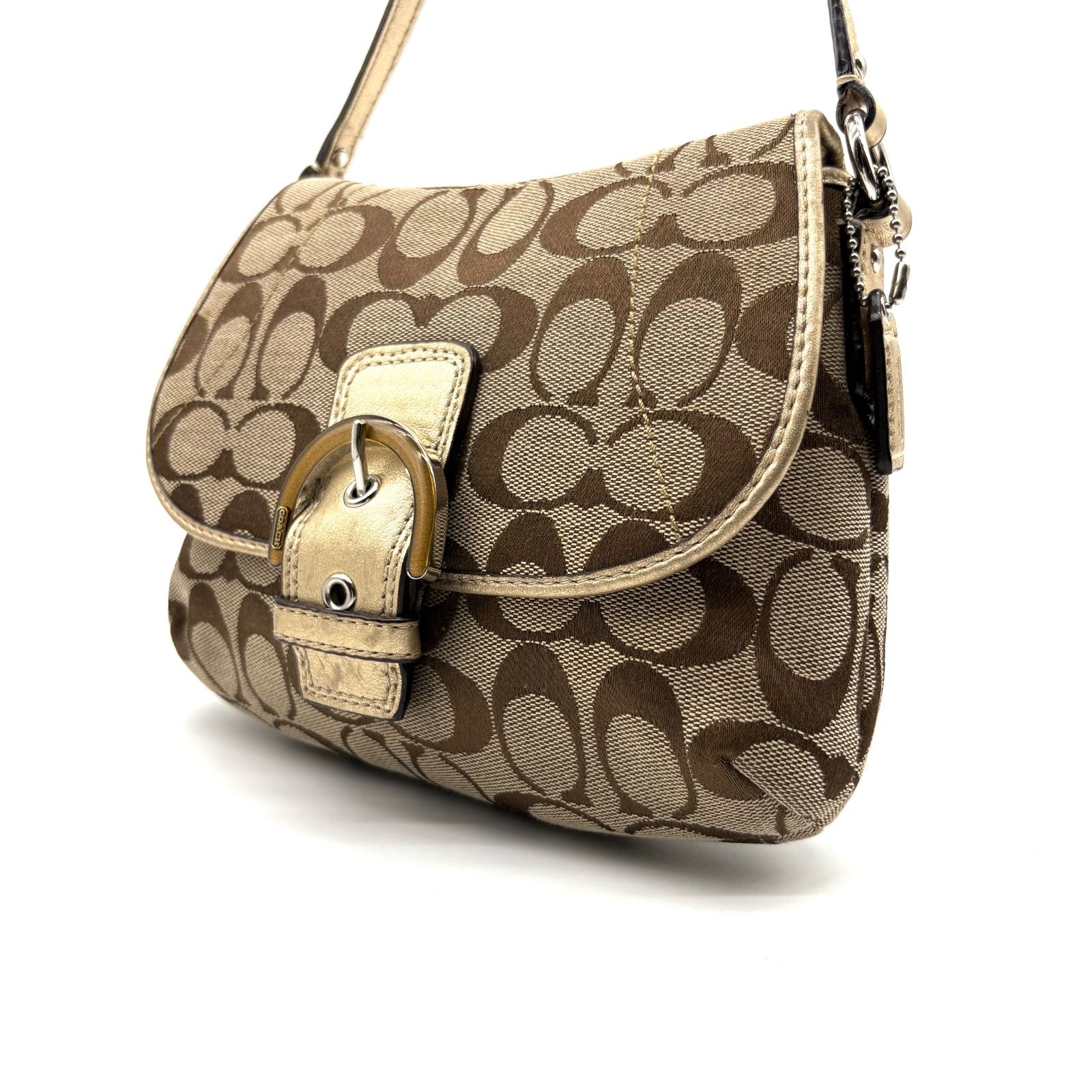 美品✨】COACH Y2K Soho Signature Canvas leather Shoulder Bag 