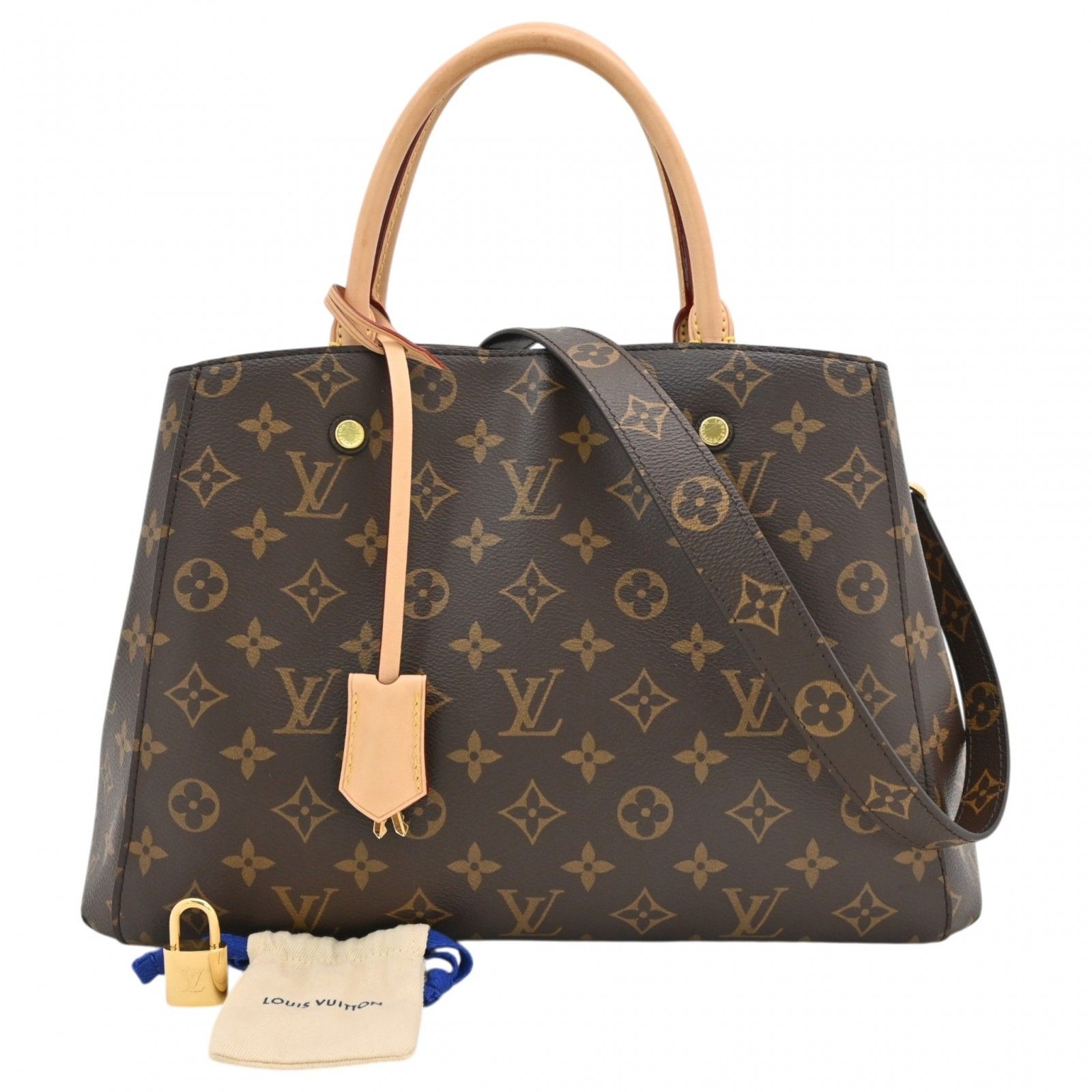【中古】ルイヴィトン モノグラム モンテーニュMM 2way ハンドバッグ ゴールド金具 Aランク lv87209kk