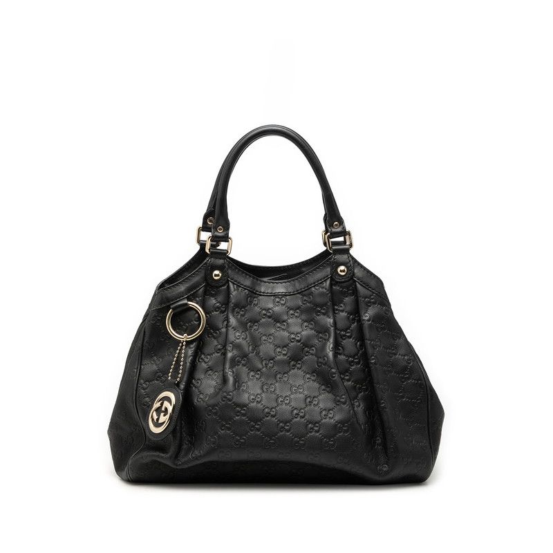 グッチ グッチシマ スーキー ハンドバッグ 211944 ブラック レザー レディース GUCCI【228-74502】