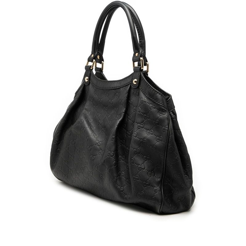 グッチ グッチシマ スーキー ハンドバッグ 211944 ブラック レザー レディース GUCCI【228-74502】