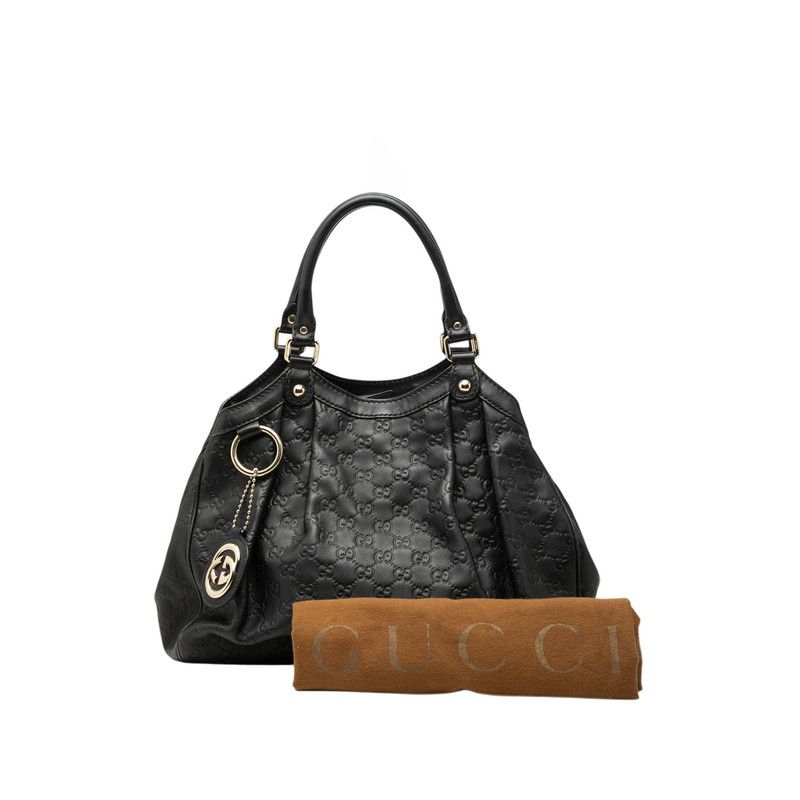 グッチ グッチシマ スーキー ハンドバッグ 211944 ブラック レザー レディース GUCCI【228-74502】