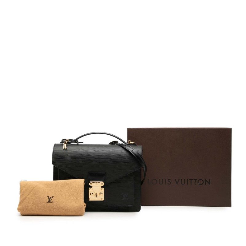 ルイ ヴィトン エピ モンソー ハンドバッグ ショルダーバッグ 2WAY M52122 ノワール ブラック レザー レディース LOUIS VUITTON【228-74517】