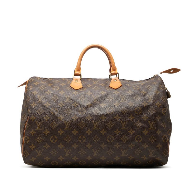 ルイ ヴィトン モノグラム スピーディ40 ハンドバッグ M41106 ブラウン PVC レザー レディース LOUIS VUITTON【228-74519】