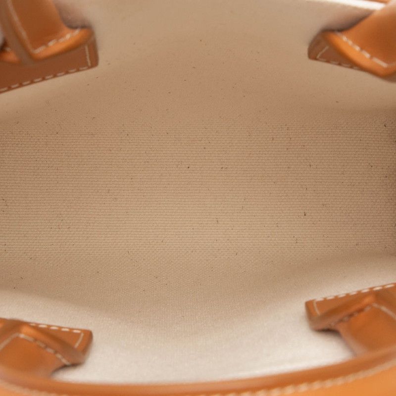 セリーヌ バーティカルカバ ハンドバッグ ショルダーバッグ 2WAY ホワイト ブラウン キャンバス レザー レディース CELINE【228-74529】 セリーヌ バーティカルカバ ハンドバッグ ショルダーバッグ 2WAY ホワイト ブラウン キャンバス レザー レディース CELINE【228-74529】