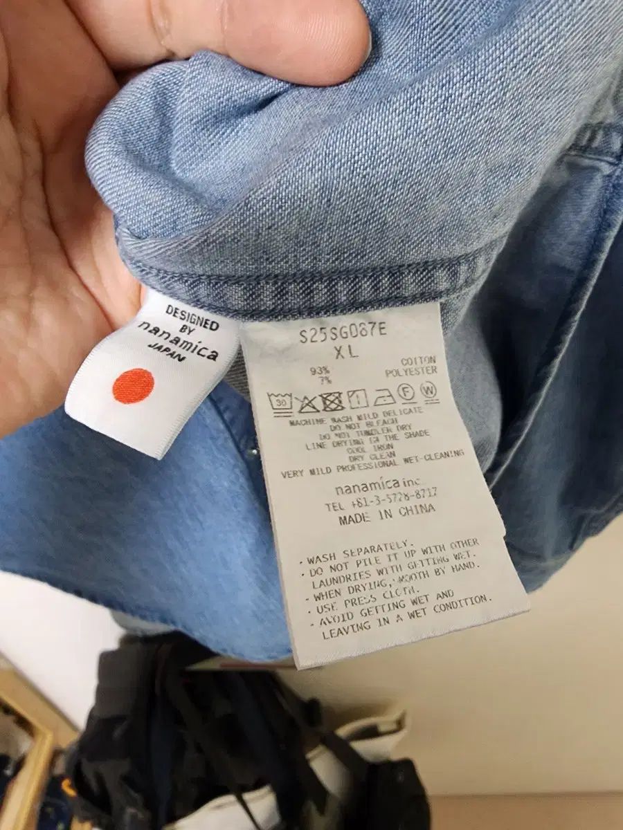 nanamica(ナナミカ) Regular COLOR ライトデニム シャツ indigo XL