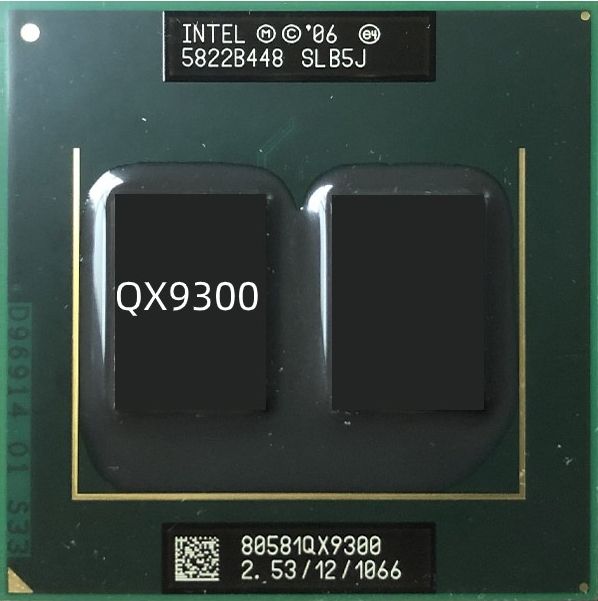 Intel Core 2 Extreme QX9300 SLB5J 4C 2.534GHz Socket P Penryn QC XE 45NM N/A 45W Aug 2008