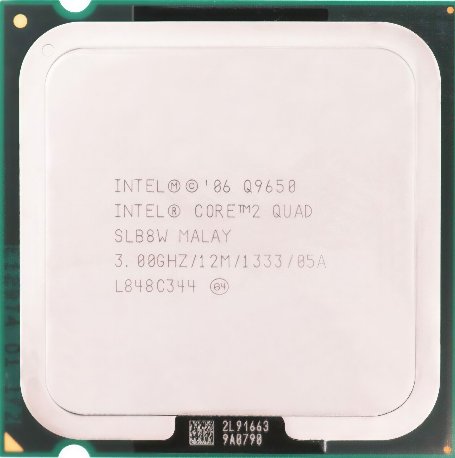 Intel Core 2 Quad Q9650 SLB8W 4C 3GHz Socket 775 Yorkfield 45NM N/A 95W Aug 2008