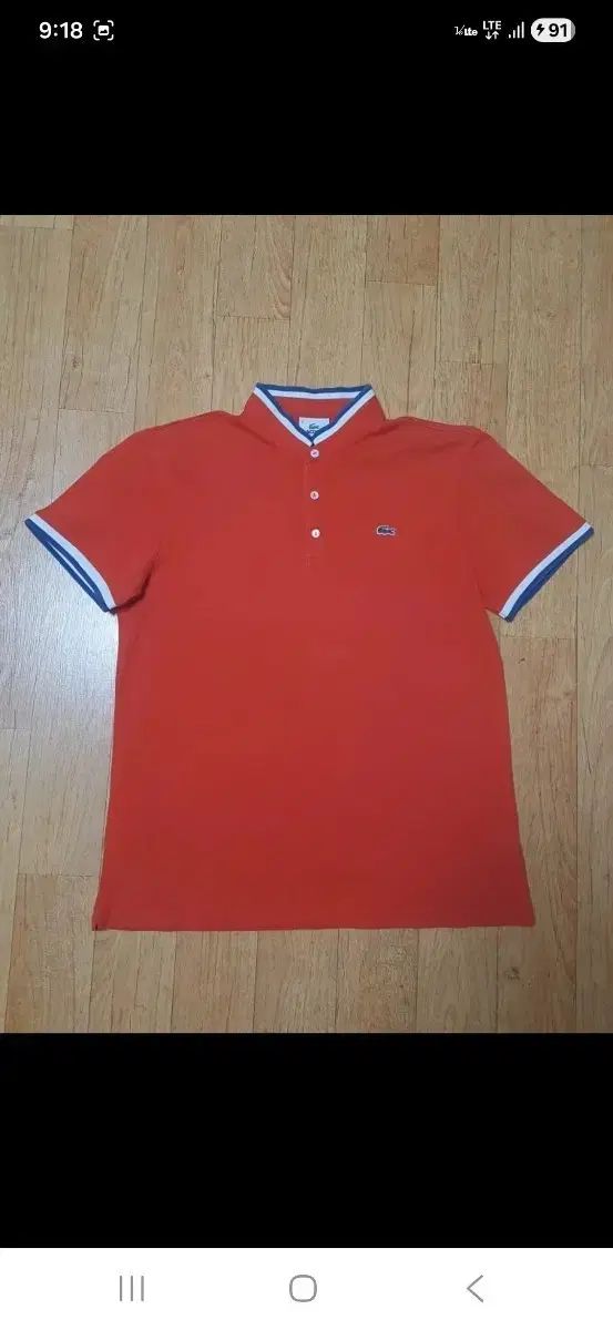 (正規品 ほぼ新品) LACOSTE ラコステ 機能性 オレンジ 半袖Tシャツ サイズ5 100