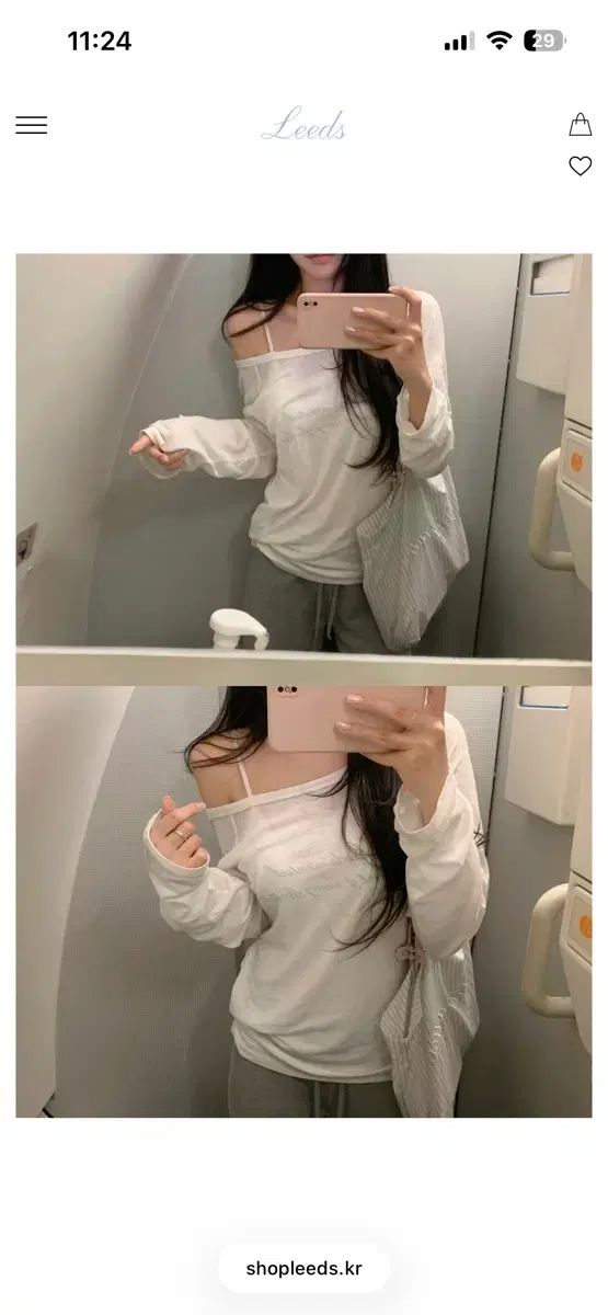 リーズ レタリング アシンメトリー Tシャツ