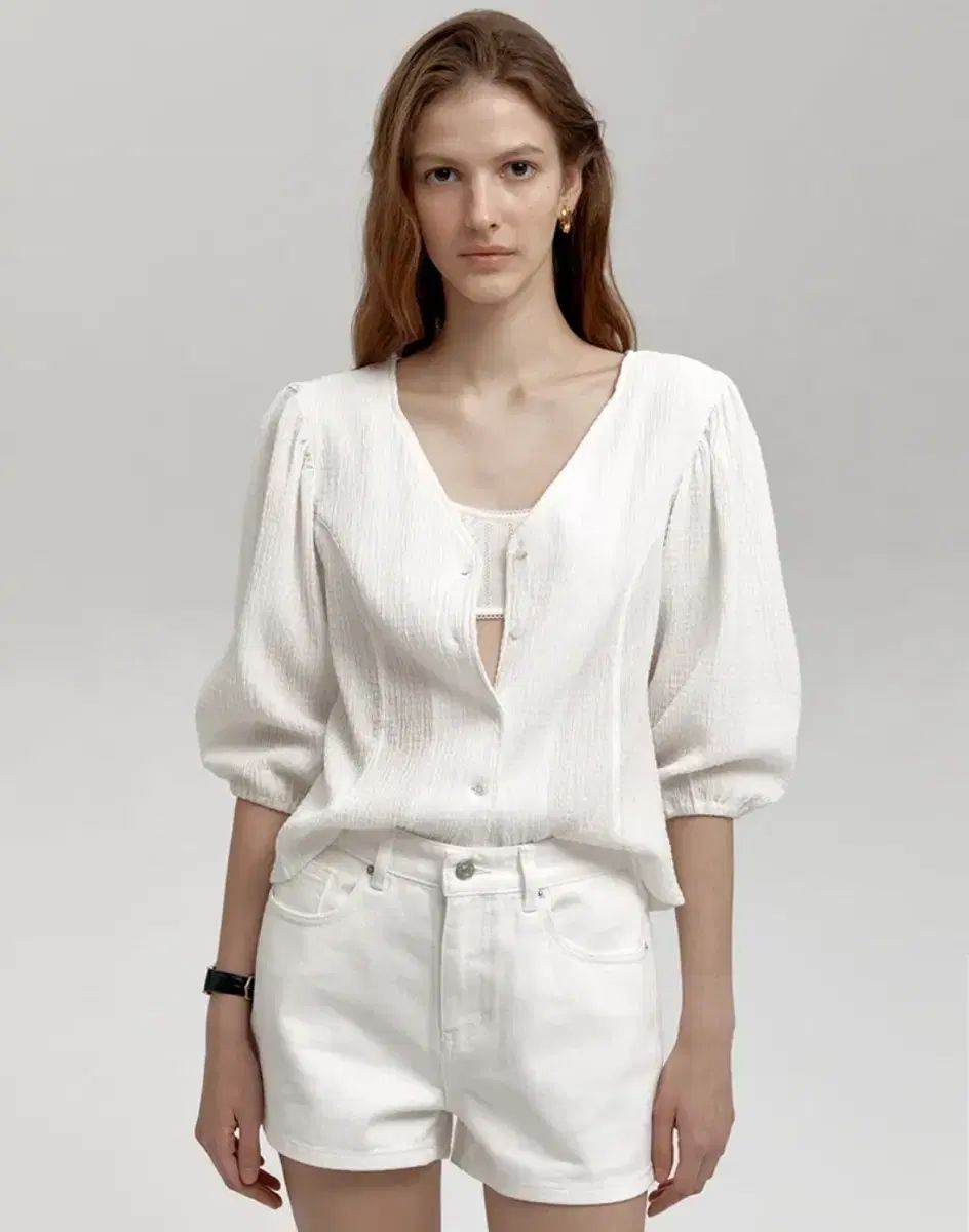 샵엠 빈 リンクル ブラウス bean wrinkle blouse