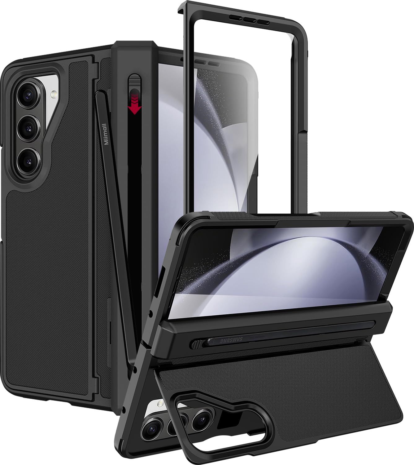特価商品 【ペン付き】Miimall 対応 Galaxy Z Fold 5 スマホケース 