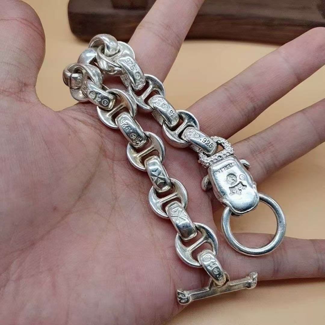 メンズシルバーブレスレット S925おしゃれなブレスレット 男女兼用 