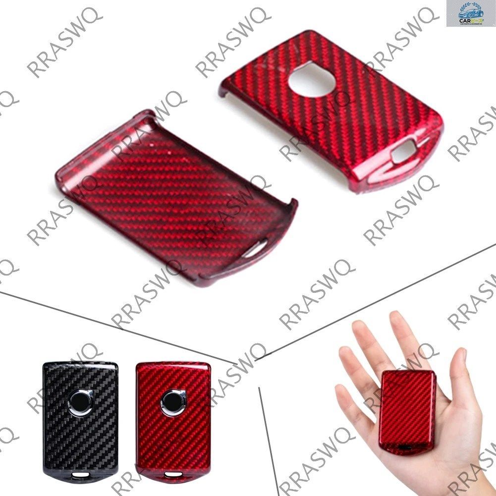 カーボンファイバーブラックカーリモートキーフォブカバーケースシェルハウジング（ボルボS60 S90 XC40 XC60 XC90 S90 V90 V60用）