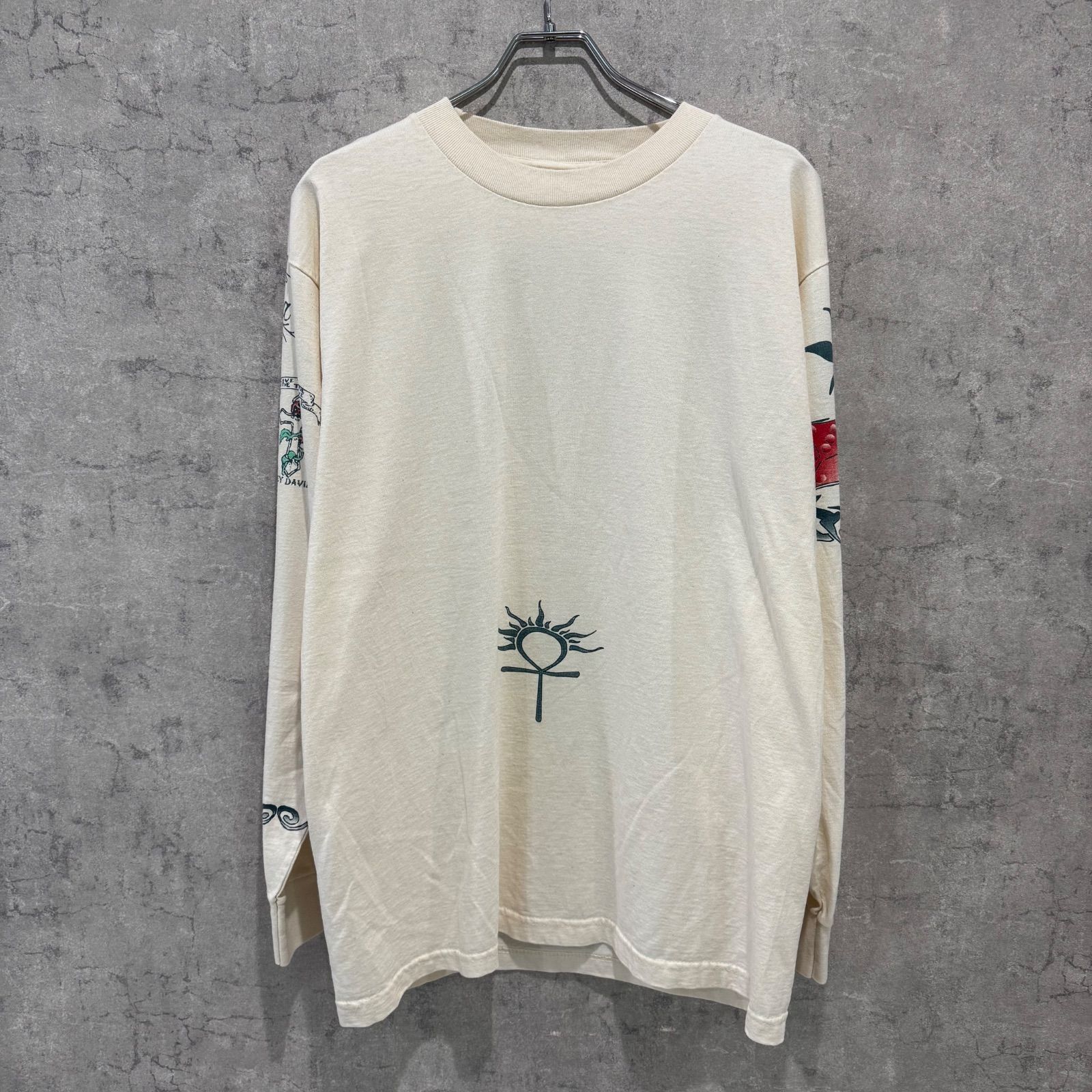 90's Dennis Rodman tattoo LS ロッドマン ロンT ナチュラル きなり 生成り ベージュ LS