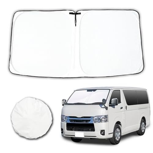 セイワ(SEIWA) 高遮熱 サンシェード 車種専用 トヨタ ハイエース 200系 専用 放射冷却素材 ラディクール 生地使用 ポップアップ サンシェード IMP451 日産 NV350キャラバン E26系 にも対応 フロント用 取り付け簡単 8371d4f4