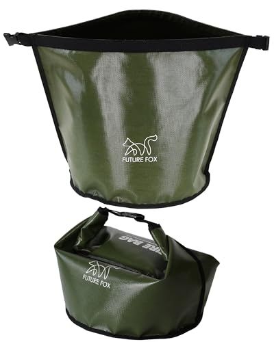 ☆新品☆FUTUREFOX 火消し袋 アッシュバッグ 大容量12L 燃えカス収納袋 自立式 炭処理 炭入れ コンパクト Φ30×H35cm アッシュキャリー 6757bc17