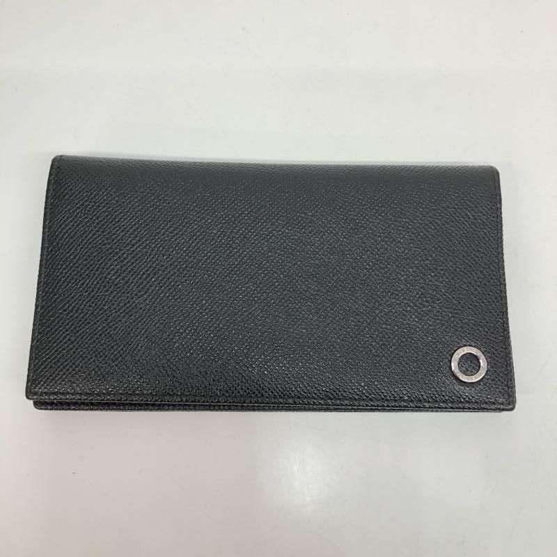 【中古】ブルガリ・ブルガリ マン 二つ折り長財布 ブラック財布・キーケース[66]