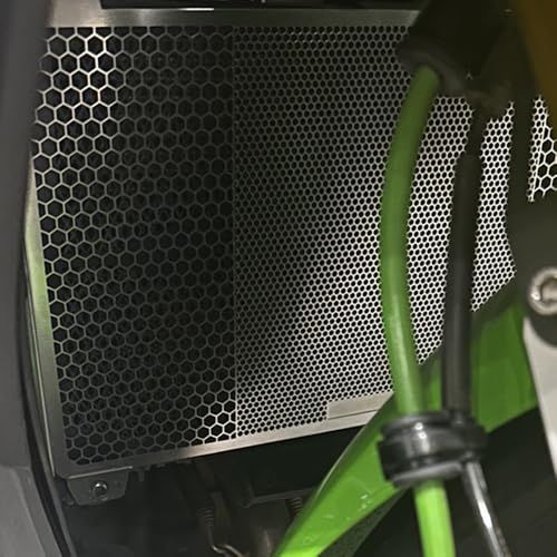 R★Kazuma Ninja400 2018-2024 用ステンレスアラジエターガード Ninja250 2018-2024 ラジエーターグリルガード 2019 2020 2021 2022 2023 (銀)