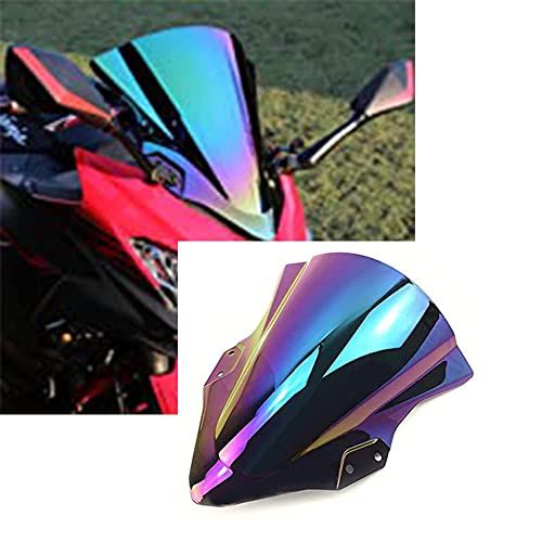 R★YIBO for ninja400 スクリーン に適しています オートバイの画面 for 忍者400 EX400 18-19歳 風防 フロントガラス (深いイリジウム)