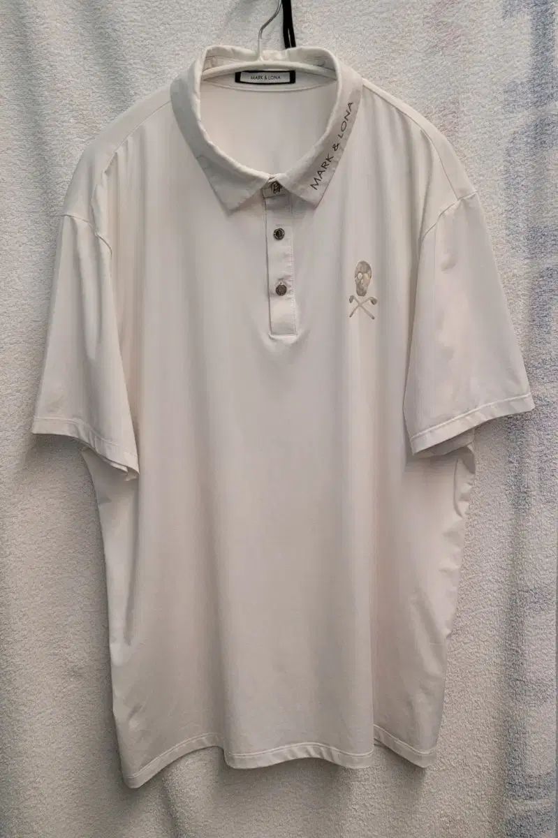MARK & LONA マークアンドロナ ゴルフウェア 半袖 カラーTシャツ 白