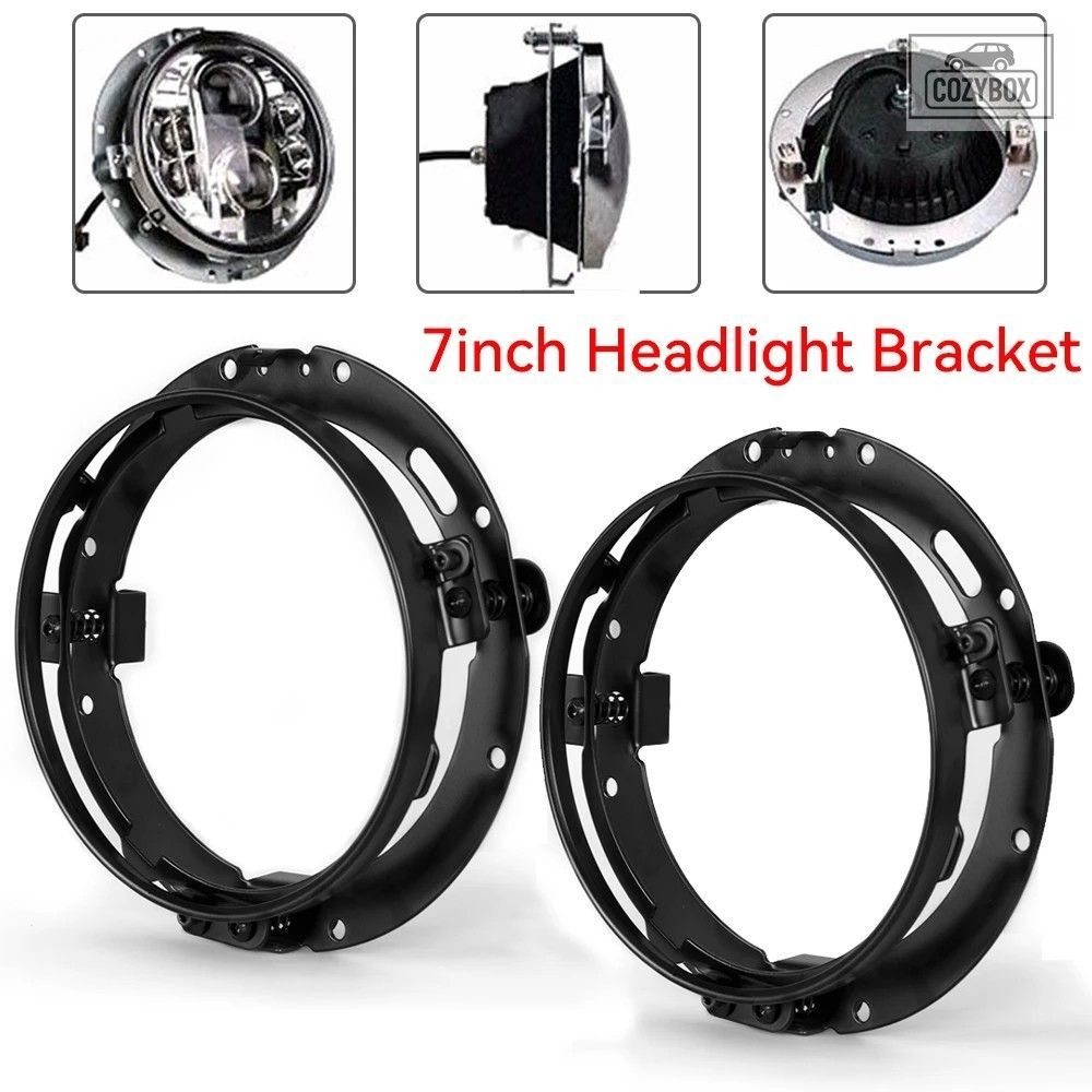 7 インチラウンド LED ヘッドライト取付ブラケットリング車ラングラー JK スズキサム