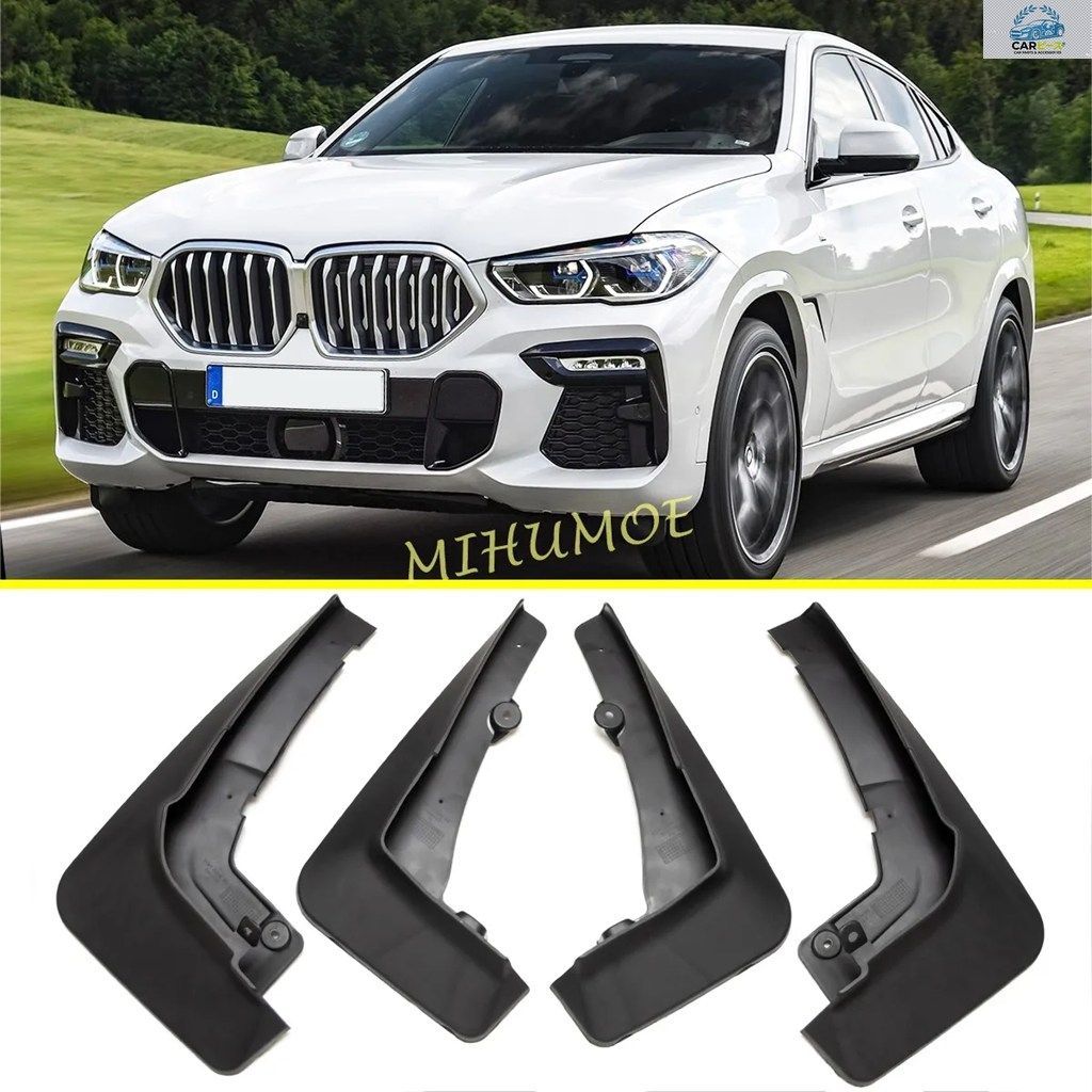 BMW X6 G06 Mスポーツ M50I 2020 - 2025用カーマッドフラップダートボードフェンダースプラッシュガード