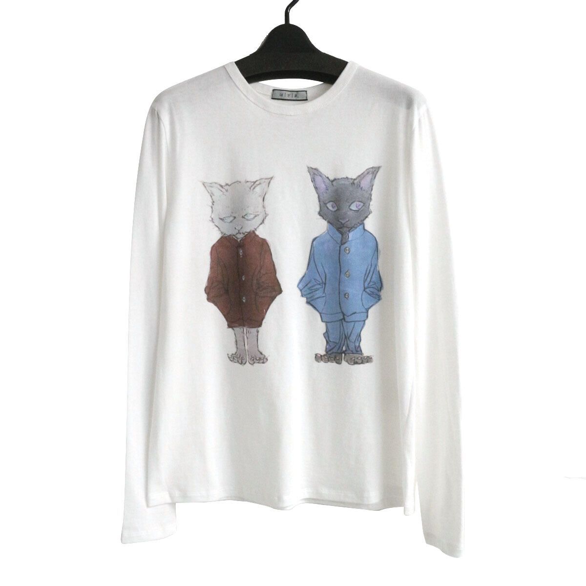 CHEAT CAT by hazama ハザマ 2025SS long sleeve T-shirt 〈 大人に向けた学ラン ver. 〉/ ロングスリーブTシャツ M