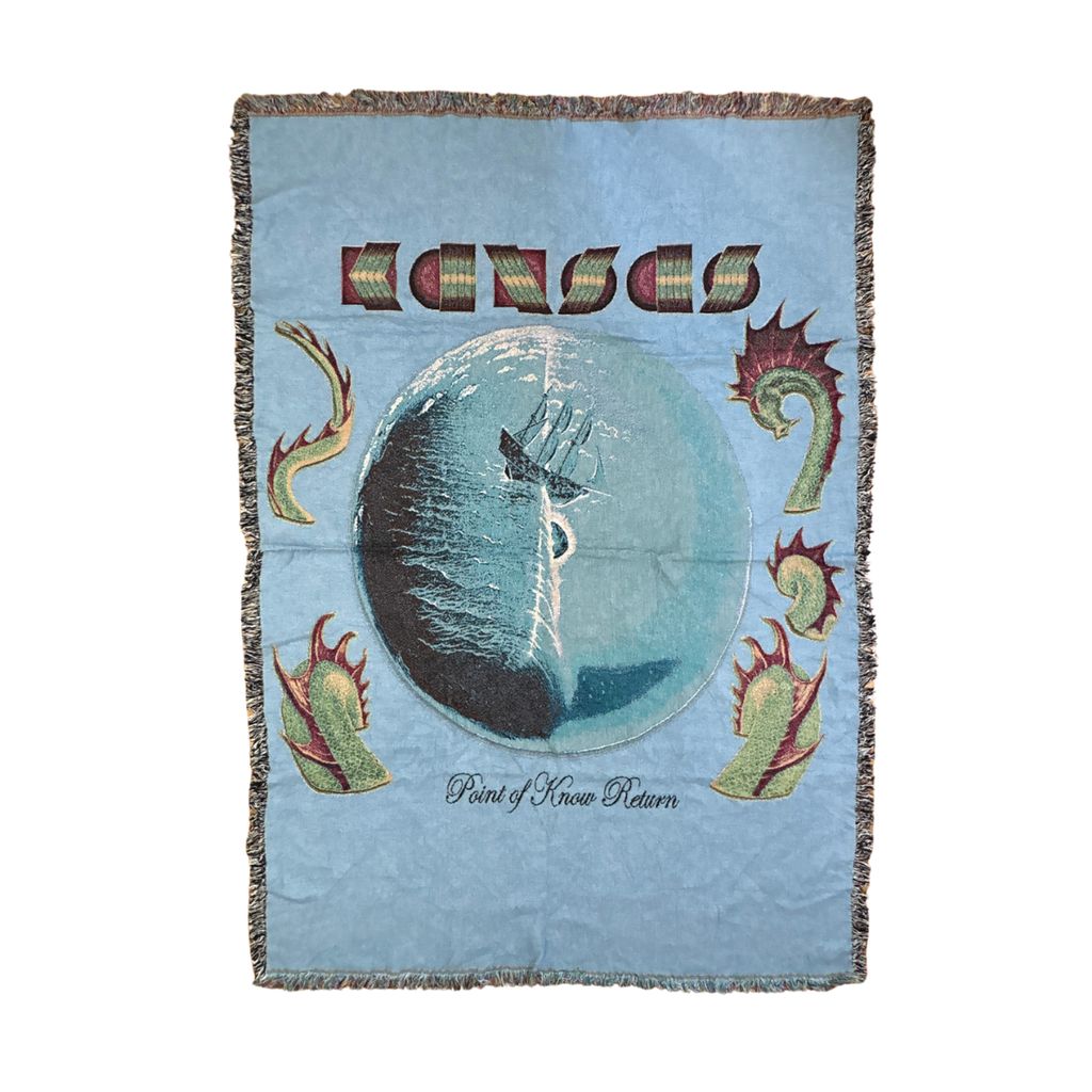 vintageラグ ブランケット マルチカバー タペストリー ロックバンド アルバム 暗黒への曳航 カンサス Rug Blanket KANSAS 2875