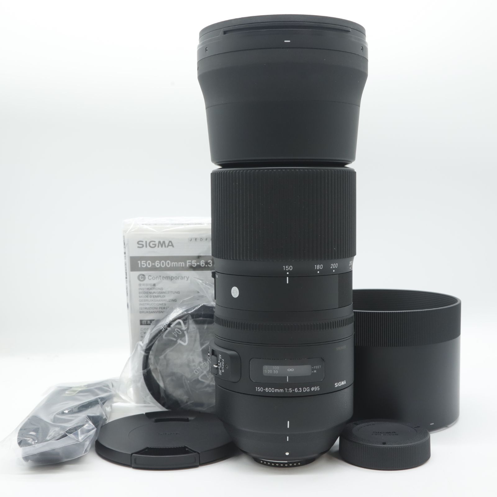 ■ほぼ新品■ SIGMA シグマ(Sigma) レンズ 150-600mm F5-6.3 DG OS HSM Nikon ニコン Fマウント ズーム 超望遠 フルサイズ 一眼レフ用 Contemporary