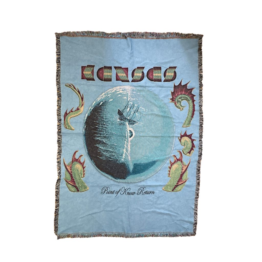 vintageラグ ブランケット マルチカバー タペストリー ロックバンド アルバム 暗黒への曳航 カンサス Rug Blanket KANSAS 2877