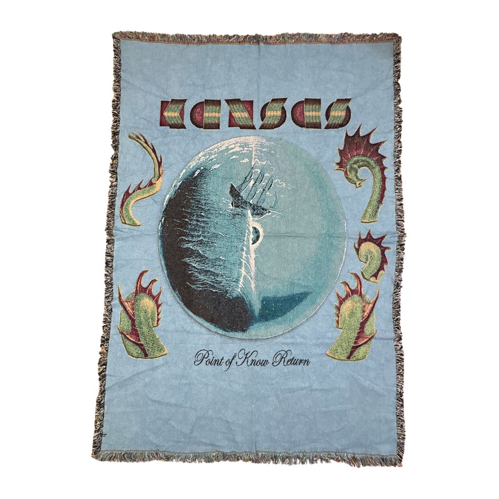 vintageラグ ブランケット マルチカバー タペストリー ロックバンド アルバム 暗黒への曳航 カンサス Rug Blanket KANSAS 2879